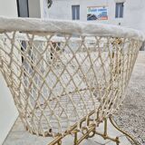 19th century brass rocking cradle from a castle