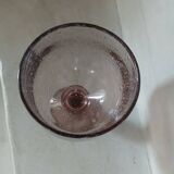 Large stemmed glass with bubble glass