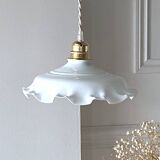 White opaline pendant light