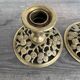 Pair of Art Nouveau Gilded Bronze Candle Holders