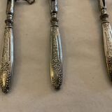 12 rib sleeves. Solid silver-filled handles. France