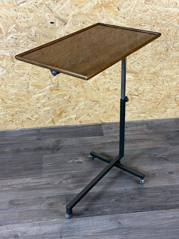 Chariot de service des années 60 et 70, table d'appoint pour dinette, design marron de l'ère spatiale