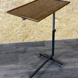 Chariot de service des années 60 et 70, table d'appoint pour dinette, design marron de l'ère spatiale