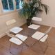 Italian vintage lot design – Four white Plia chairs – Anonima Castelli
