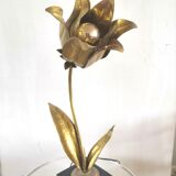 Tulip flower lamp in brass design 60s - 70s