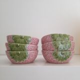 Set of 6 Bordallo Pinheiro strawberry cups