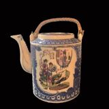 Porcelain teapot with Japanese decor