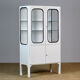 Armoire médicale en verre et fer, années 1970
