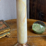 Lamp base in onyx and brass