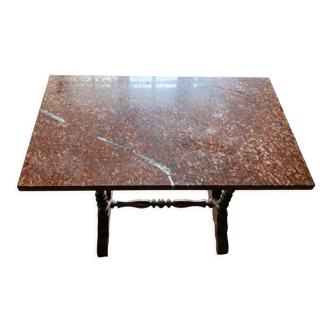 Pink marble coffee table