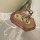 Paire d'appliques vintage bois et verre