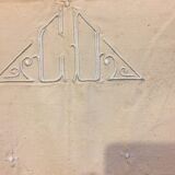 early 20th century sheet 2 m 80 x 3 m 50 with monogram and embroidery
