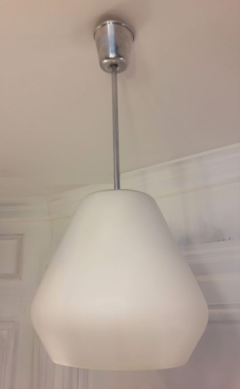 Lustre work Italian glass opalin white