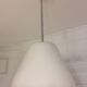 Italian opaline white glass chandelier