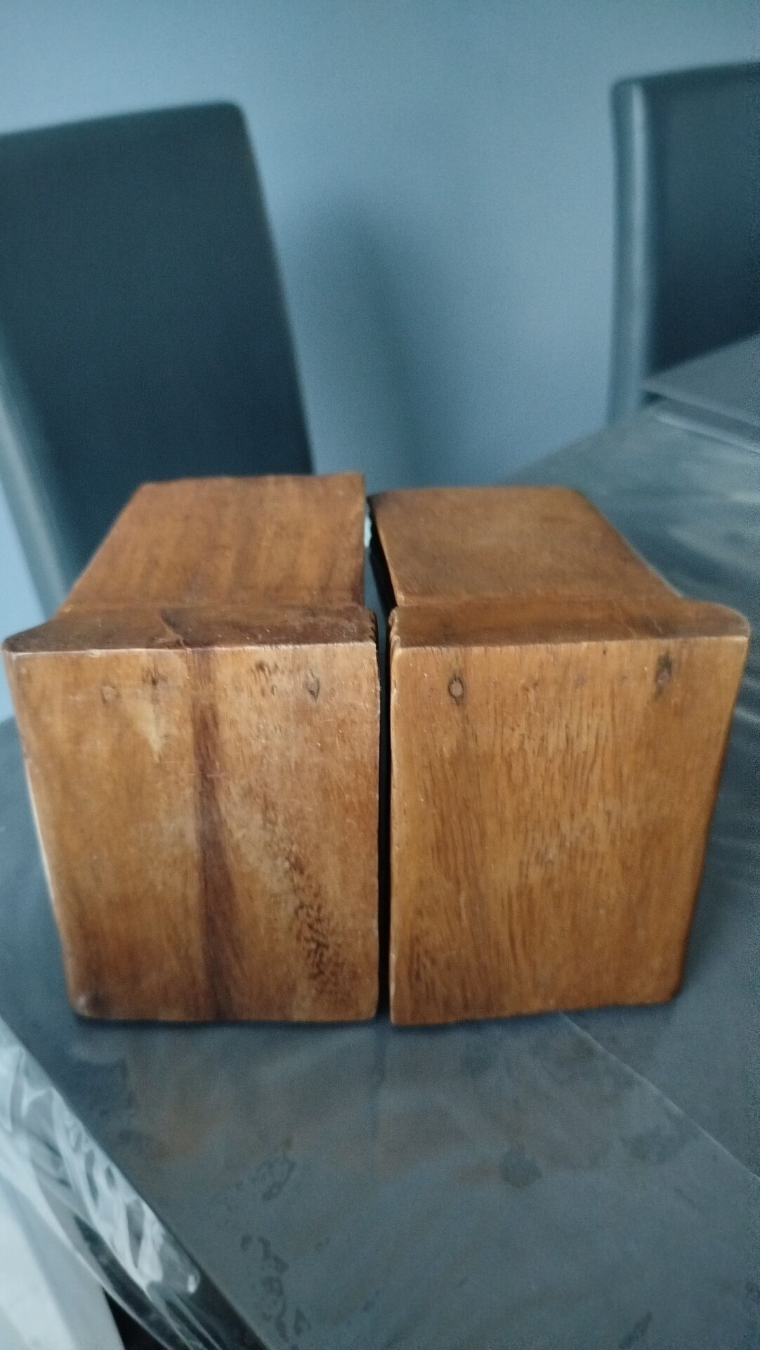 Wooden horse bookends