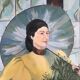 Woman with a parasol painting