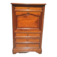 Secrétaire en merisier massif et placage merisier, série bergamote, style Louis Philippe, 1988.