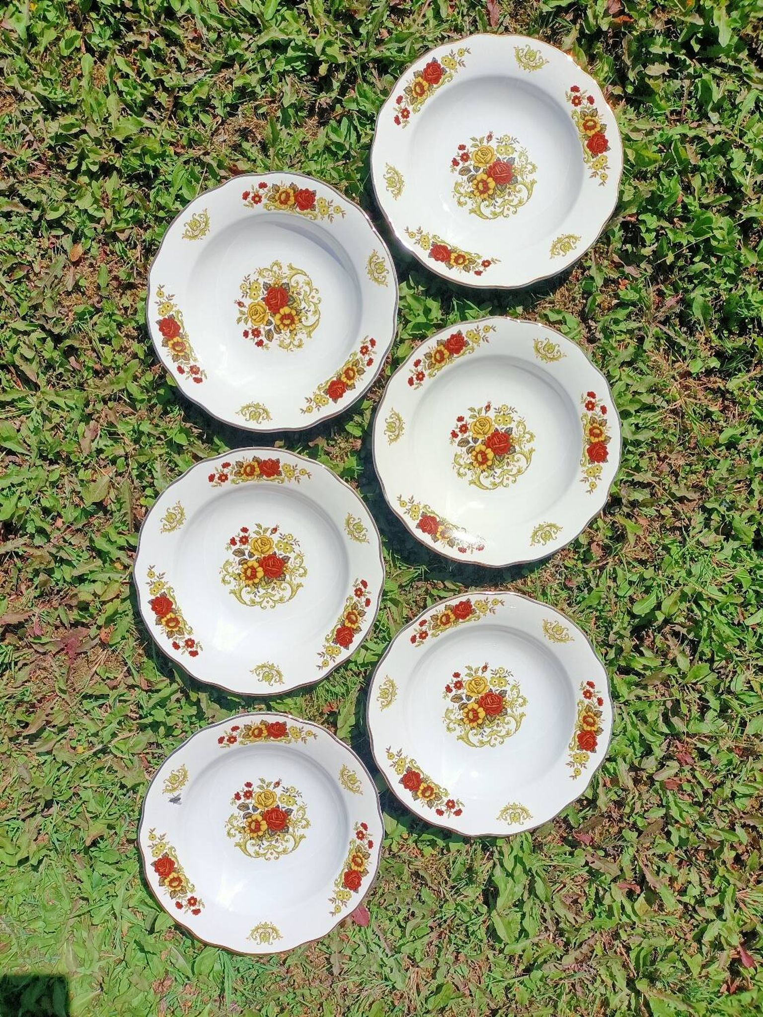 Assiettes creuses x6 Digoin Sarreguemines 💐