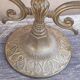 Three-light chandelier in brass metal