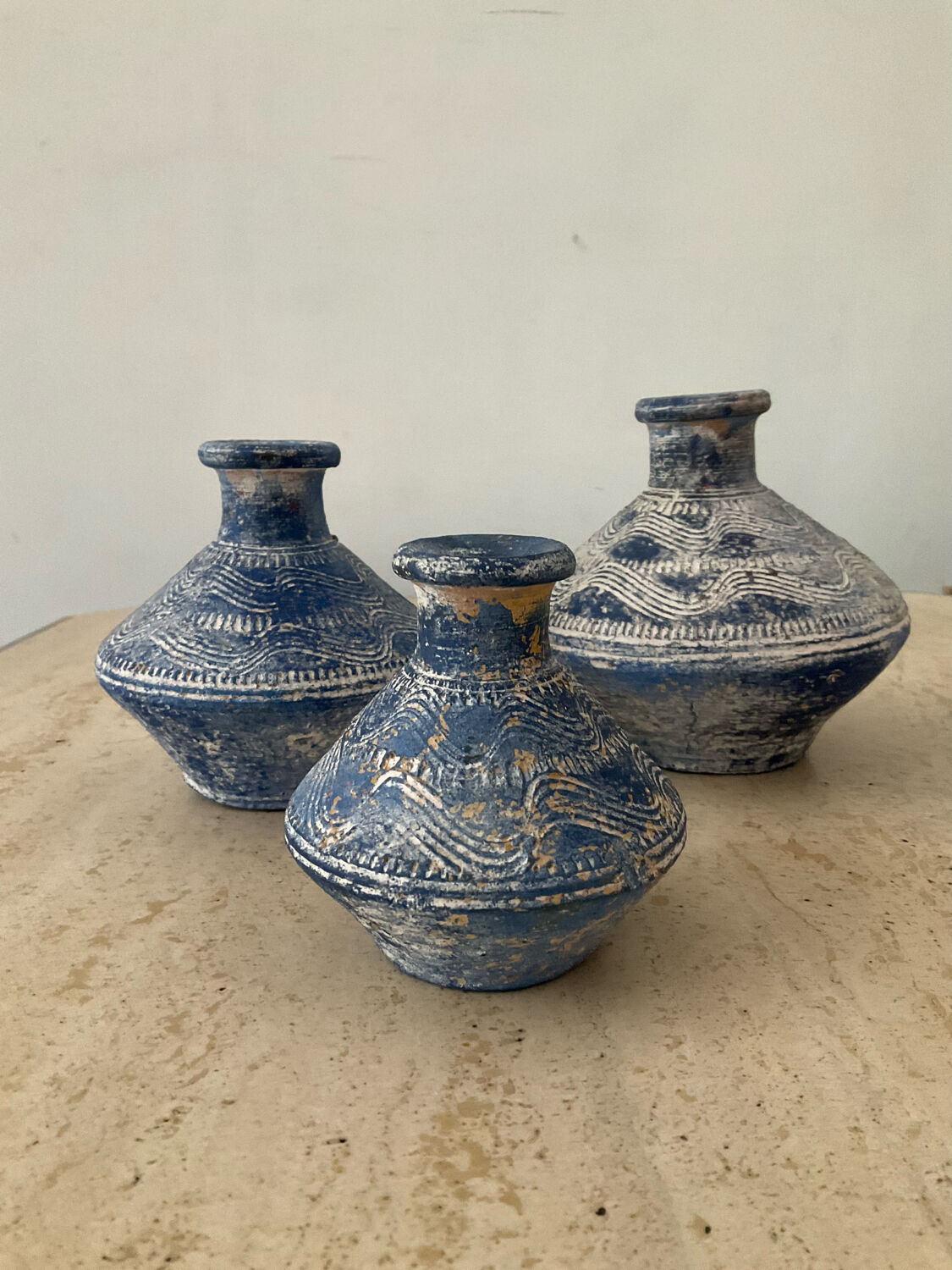 Trio of vintage ceramic vases