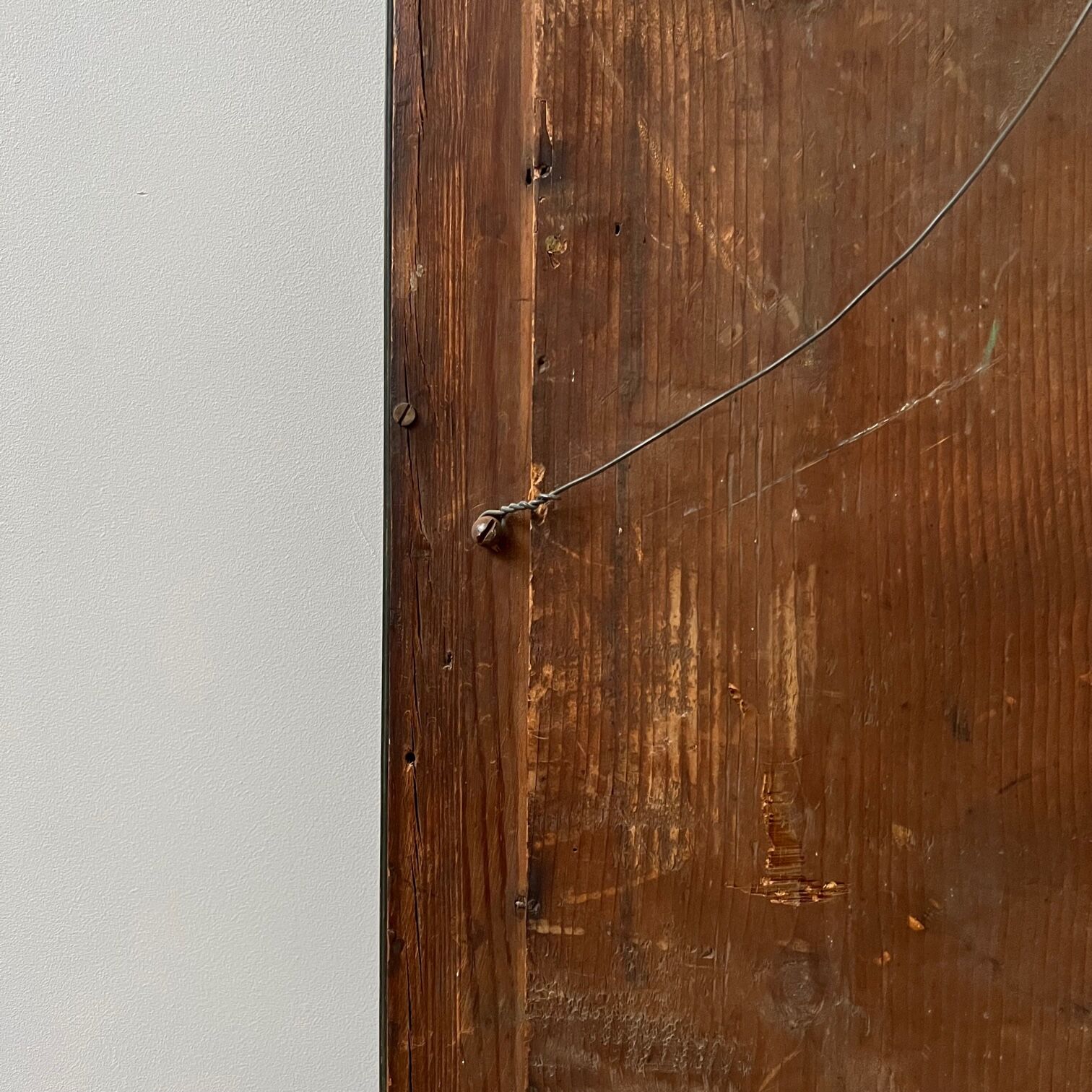 Antique french brass bistro mirror