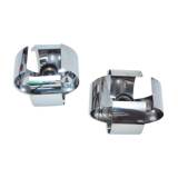 Pair of chrome sconces 70