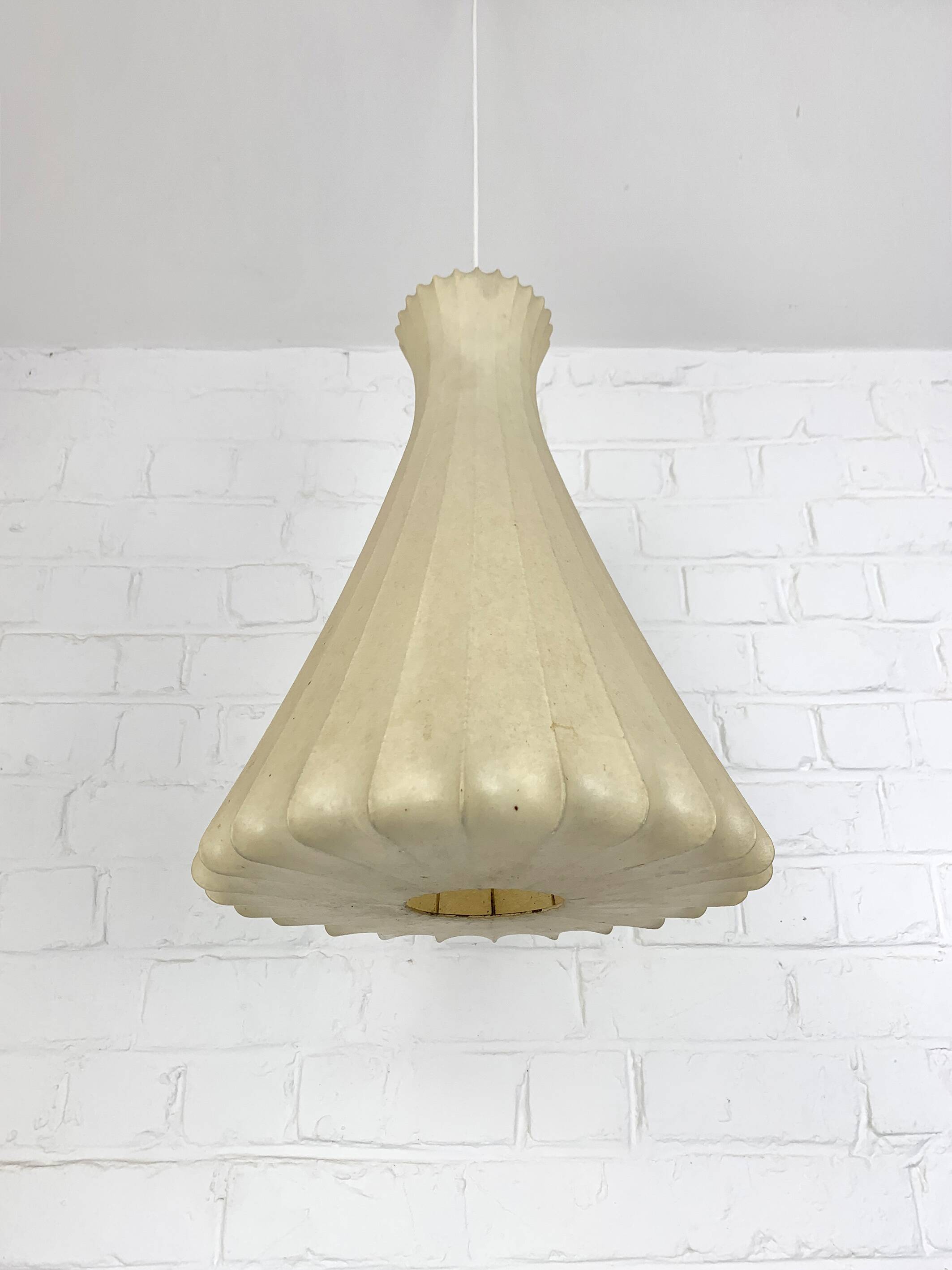 Large Cocoon Pendant Lamp, Friedel Wauer for Goldkant Leuchten, 1960s