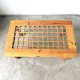 Scandinavian coffee table in solid pine and glass, 1970s