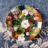 Ensemble de 6 assiettes et assiette à gâteau avec pied en céramique