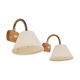 Pair of Scandinavian teak wall lamps, '50s