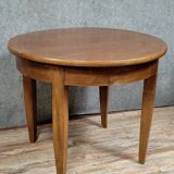 Louis XVI style round ceremonial table in walnut circa 1880