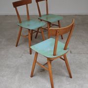 Set of 3 Czech TON Bystrice "Thonet" chairs, made of wood, 1960.