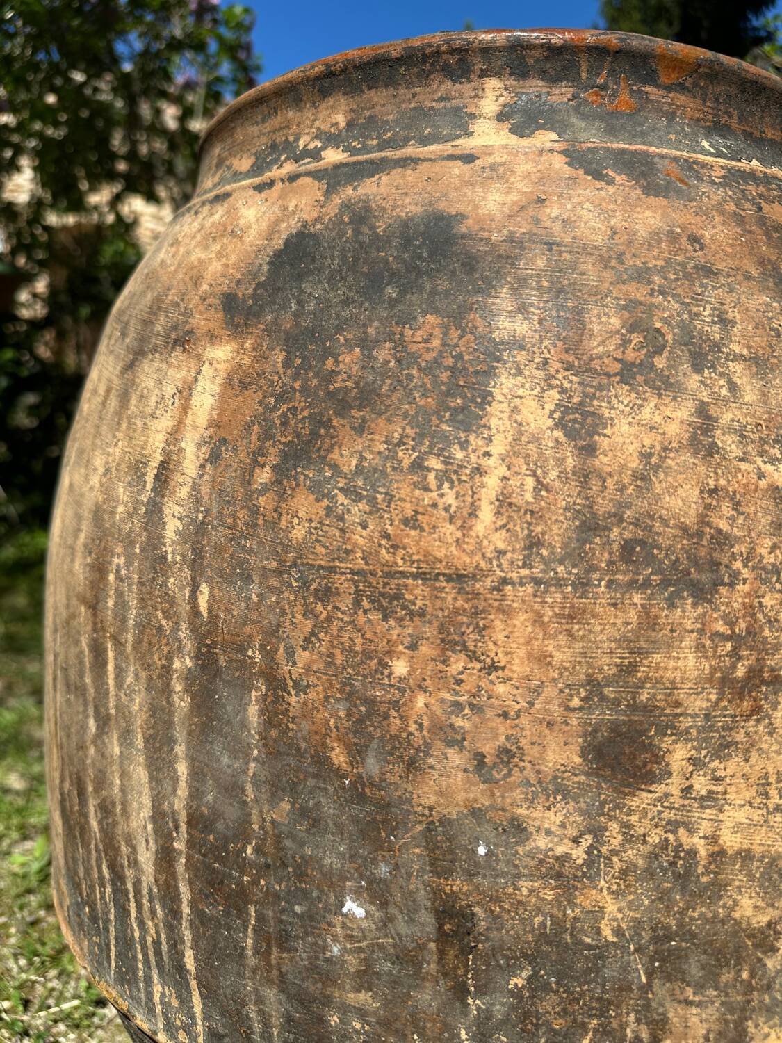 Jarre poterie en terre cuite ancienne 19ème