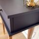 Vintage bedside table, tapered legs - Sèvres blue