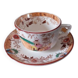 Ancienne tasse à café porcelaine Sarreguemines et Digoin.