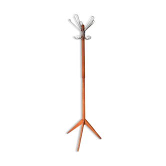 Baumann coat door chrome vintage wood