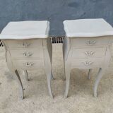 Pair of bedside Louis XV shabby style
