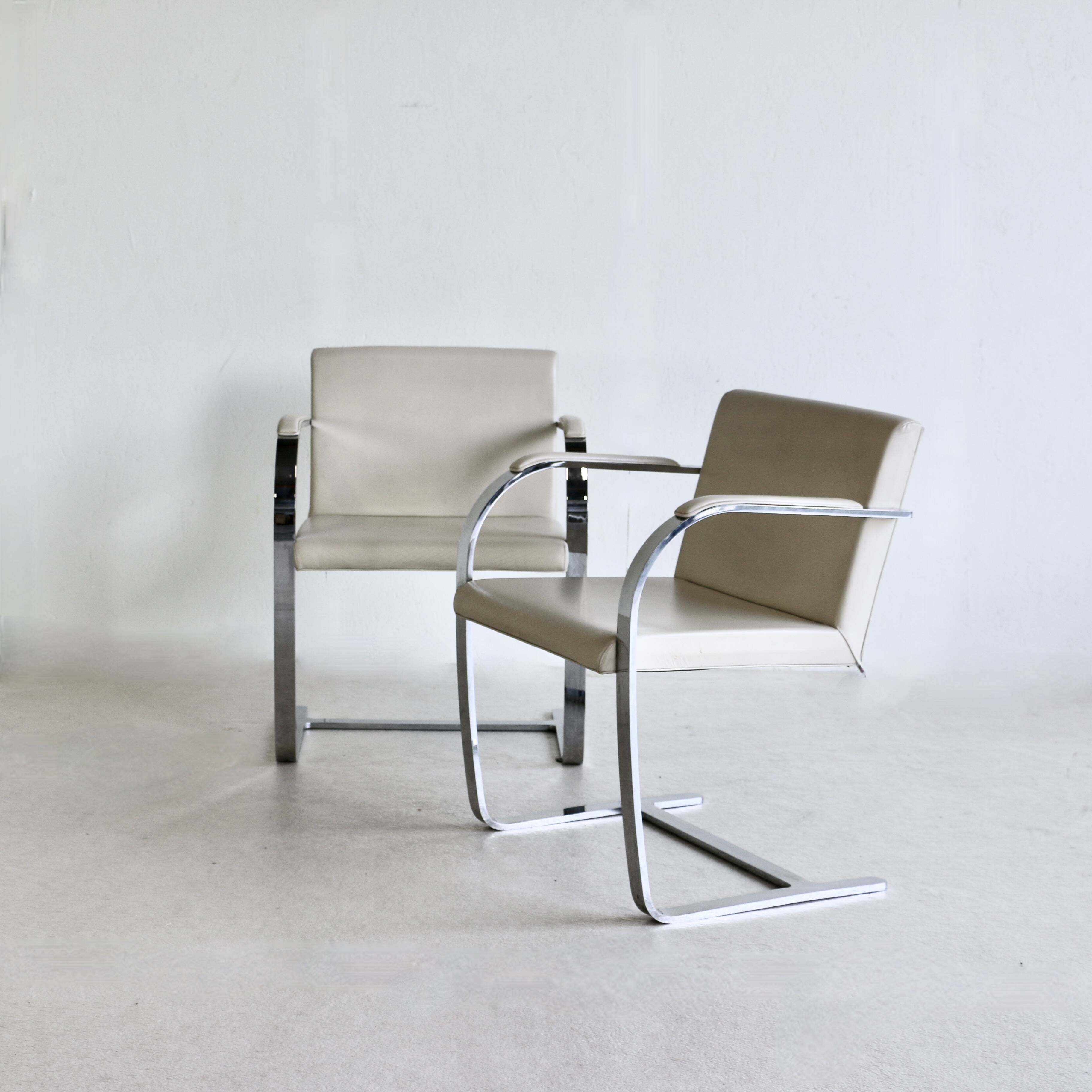 A set of eight BRNO chairs by Mies Van Der Rohe, 1980s.