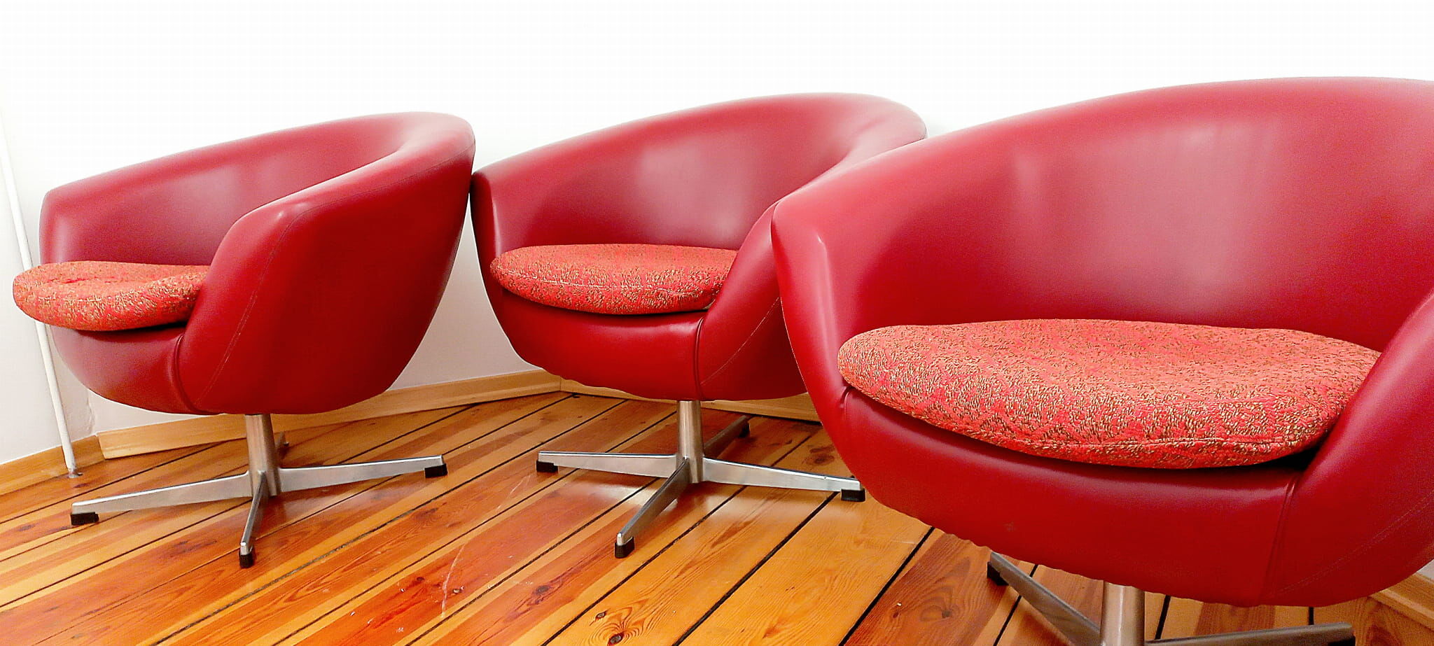 Set of swivel chairs, Czechoslovakia, 60s, Up Zavody Rousinov