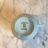 Service at vintage sky blue Limoges coffee