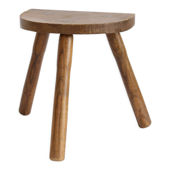 Tabouret tripode en bois