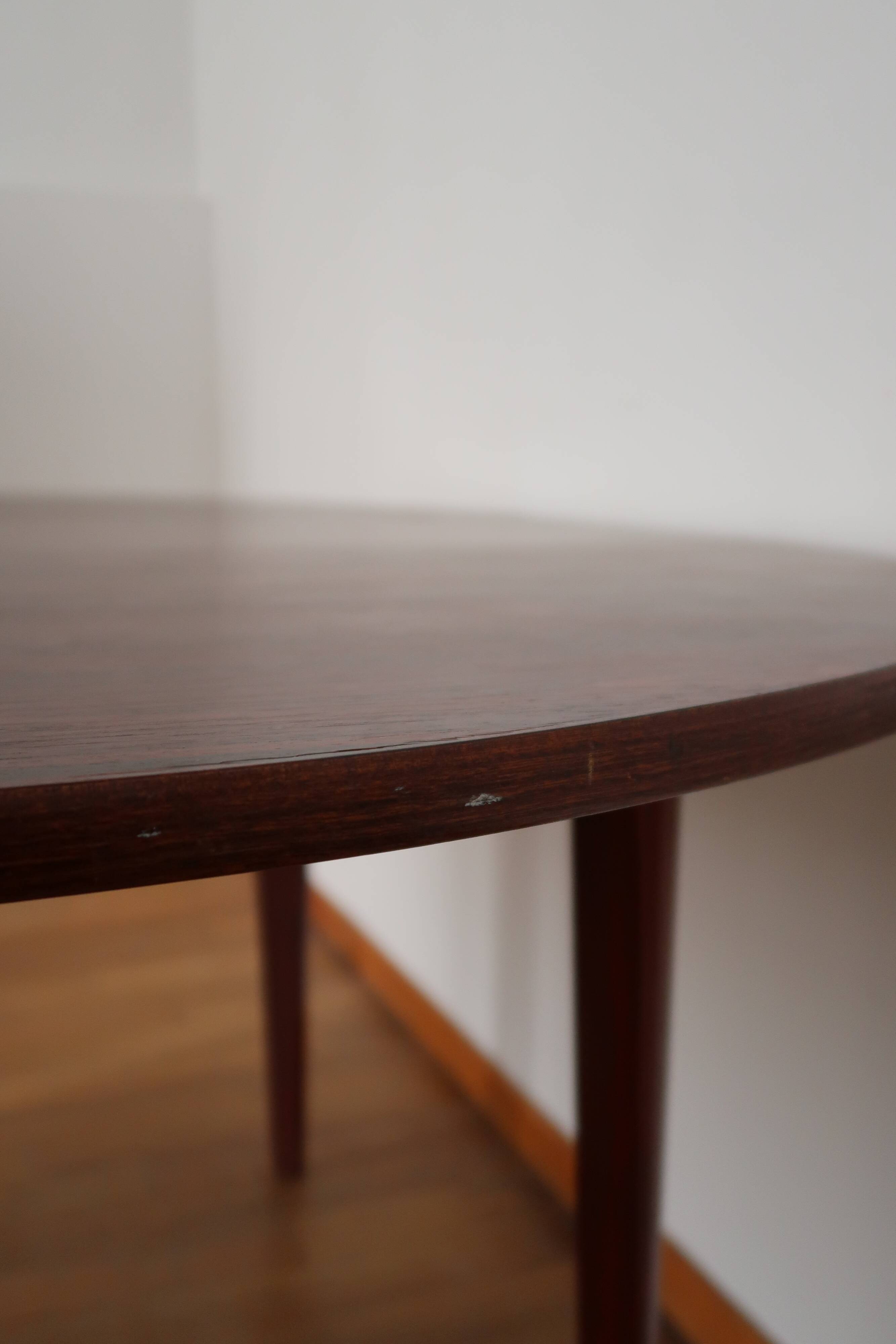 Round table extendable rosewood