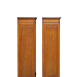 Pair of oak open bookcases
