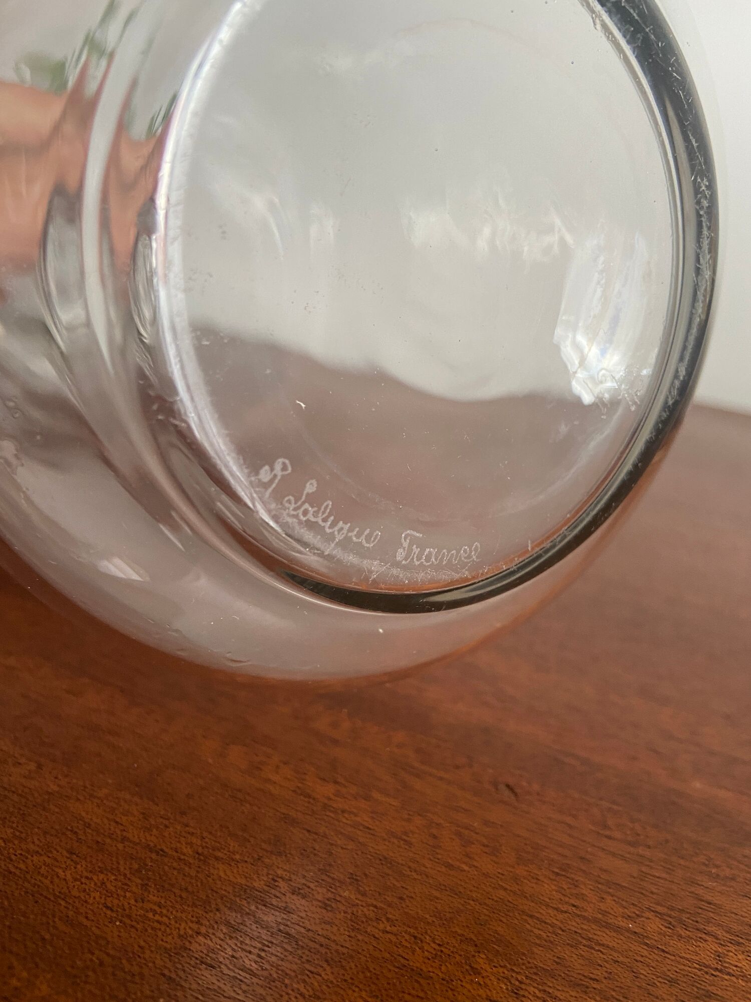 Crystal port decanter by René Lalique around 1925