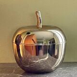 Vintage golden metal apple box