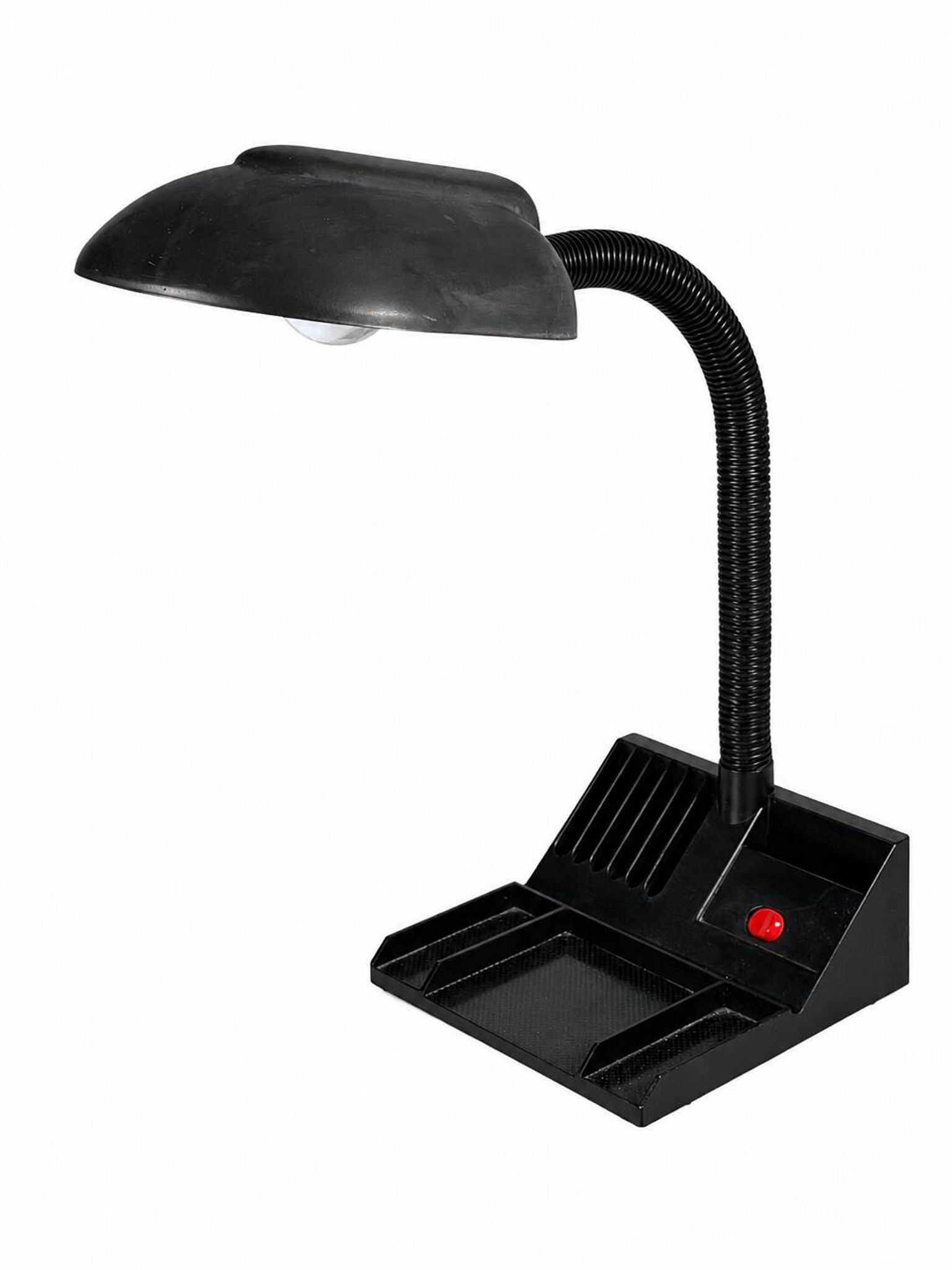 1960s 1970s Gooseneck Table Lamp Adjustable Space Age in Metal & Plastic