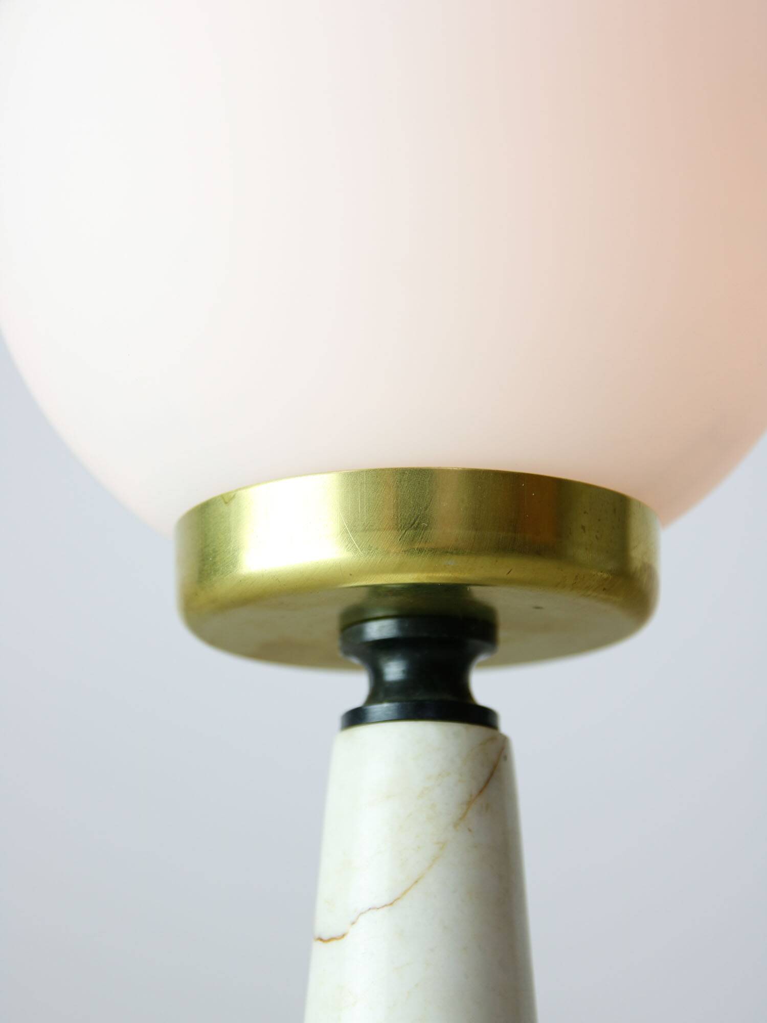 Vintage Italian Table Lamp in Brass and Marble, 1960s