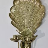 Swedish brass wall sconce from the mid-century for two candles.