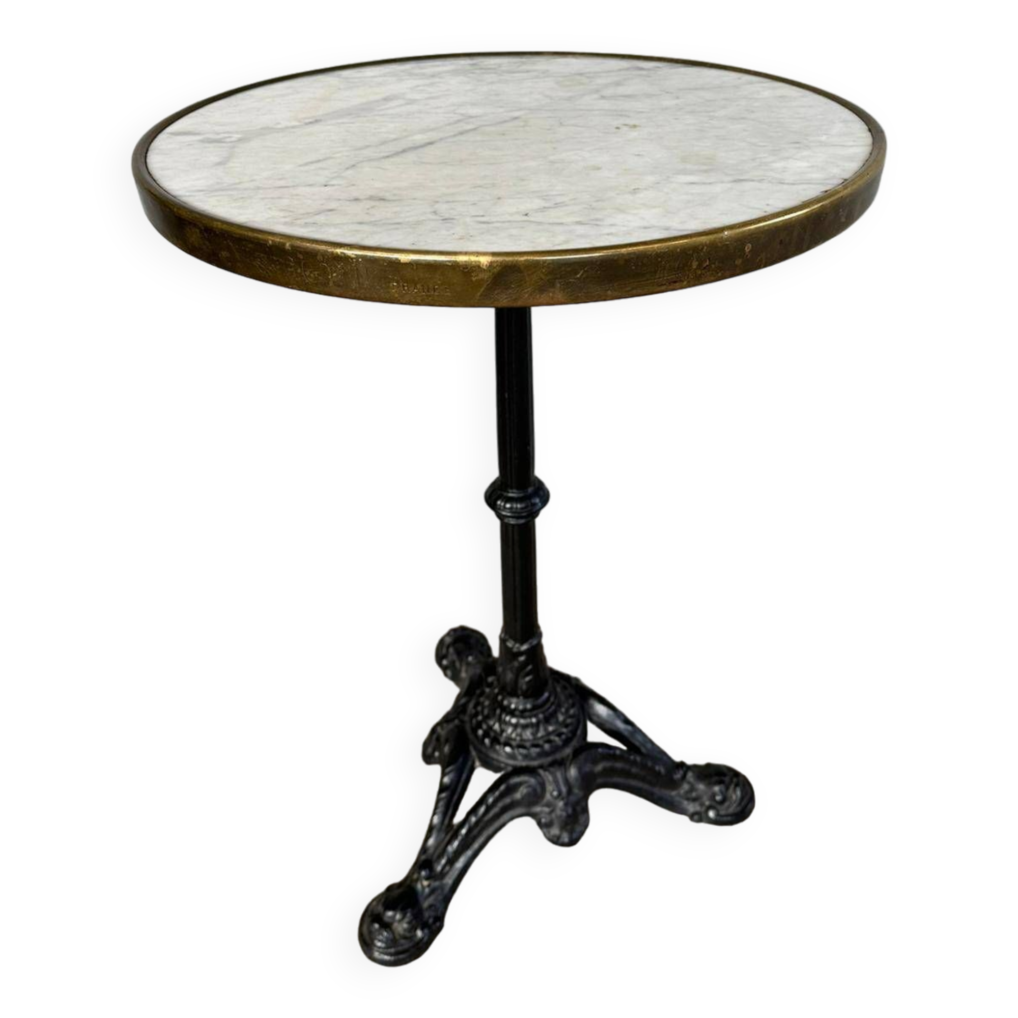 Godin Parisian bistro table in cast iron and marble top