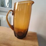 Amber orangeade set - 1 pitcher - 6 glasses - 2 small glasses